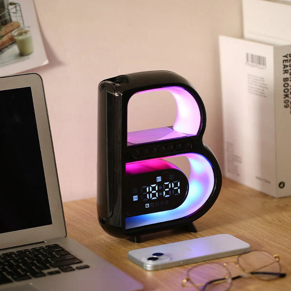 B-Shaped Blutooth Speaker with Wireless Charger