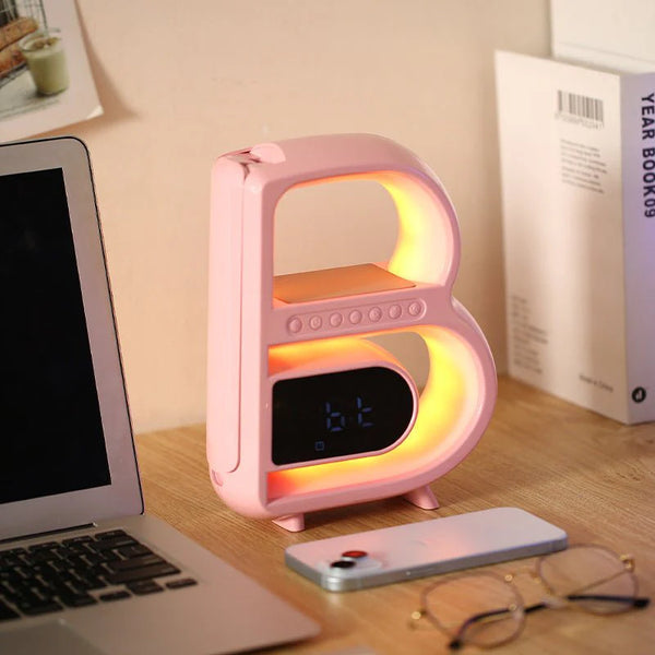 B-Shaped Blutooth Speaker with Wireless Charger
