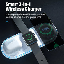 Flat 3-in-1 Wireless Charger  Ambient Light